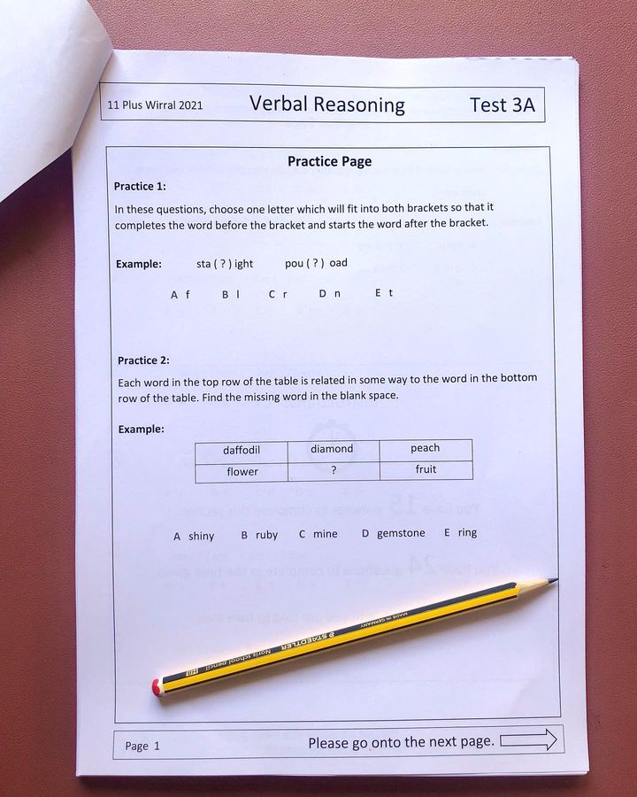 11 Plus Exam Sample Questions