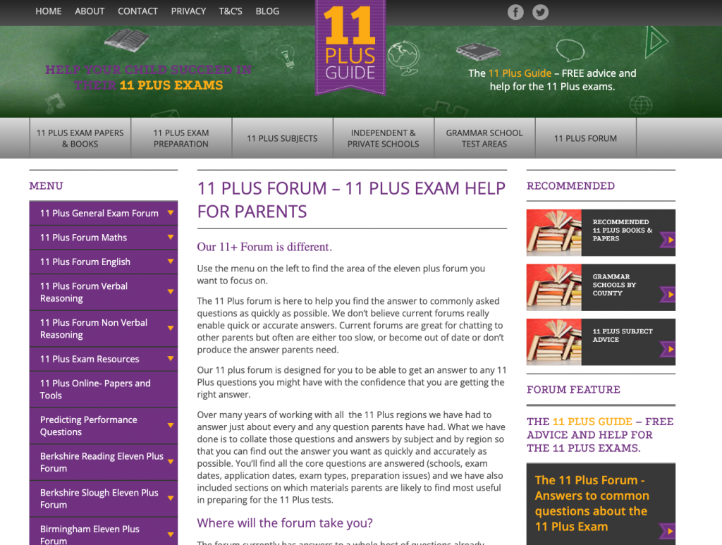 5 Support Groups for 11 Plus Grammar School Aspirants