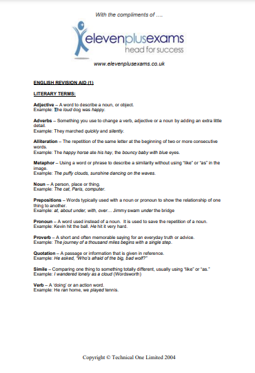 ElevenPlusExam - Workbooks and Resources for 11 Plus English 
